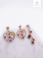 Load image into Gallery viewer, Alice in wonderland Mix &amp; Match Earrings (Alice version)
