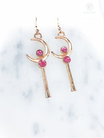 Load image into Gallery viewer, Sailor Moon Crystal Moon Earrings (2 Colors)
