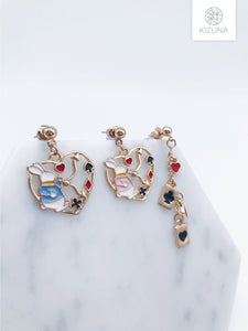 Alice in wonderland Mix & Match Earrings (Rabbit version)