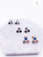 Load image into Gallery viewer, Minimalist Colorful Leather Stud Earring (3 Colors)
