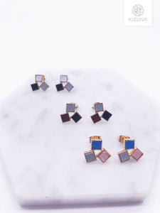 Minimalist Colorful Leather Stud Earring (3 Colors)