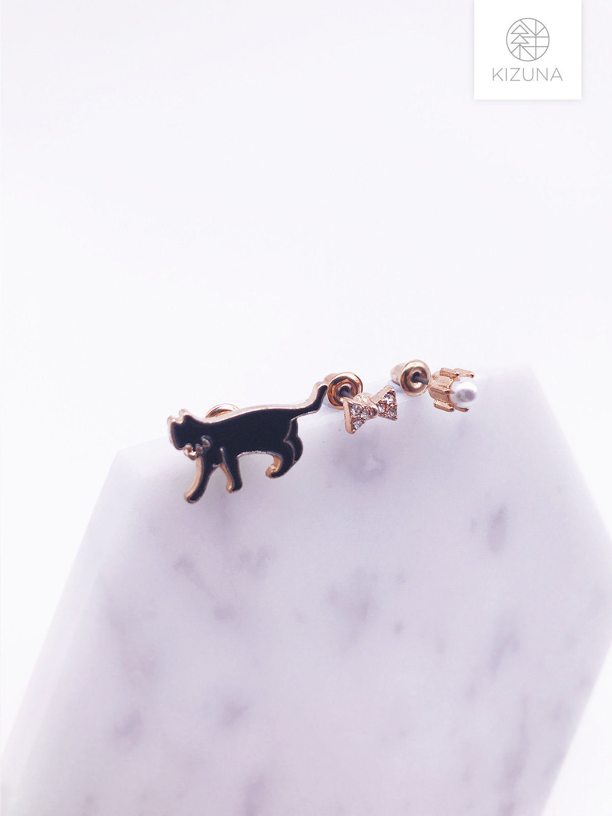 Black & White Cat Mix & Match Earring Set