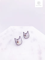 Load image into Gallery viewer, Galaxy Cat Stud Earrings (3 Colors)
