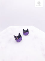 Load image into Gallery viewer, Galaxy Cat Stud Earrings (3 Colors)
