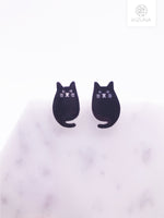 Load image into Gallery viewer, Cute Cat Stud Earrings (3 colors)
