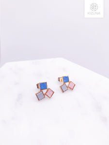 Minimalist Colorful Leather Stud Earring (3 Colors)