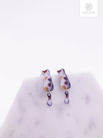 Load image into Gallery viewer, Dangling Tail Cat Earring Studs
