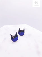 Load image into Gallery viewer, Galaxy Cat Stud Earrings (3 Colors)
