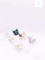 Load image into Gallery viewer, Cat &amp; Paw Earrings (3 styles)
