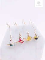 Load image into Gallery viewer, Saturn Drop Earrings (2 Colors)
