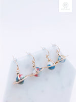 Load image into Gallery viewer, Saturn Drop Earrings (2 Colors)
