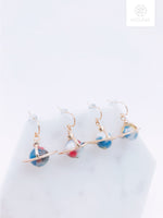 Load image into Gallery viewer, Saturn Drop Earrings (2 Colors)
