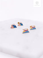 Load image into Gallery viewer, Japan Mt. Fuji Sakura Stud Earrings (2 Styles)
