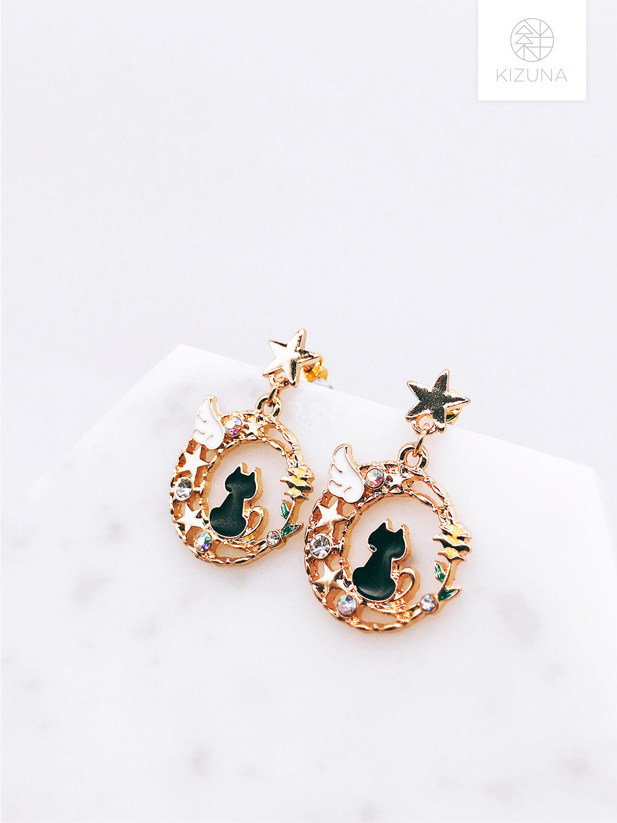 Space Cat Dangling Earrings (2 Colors)