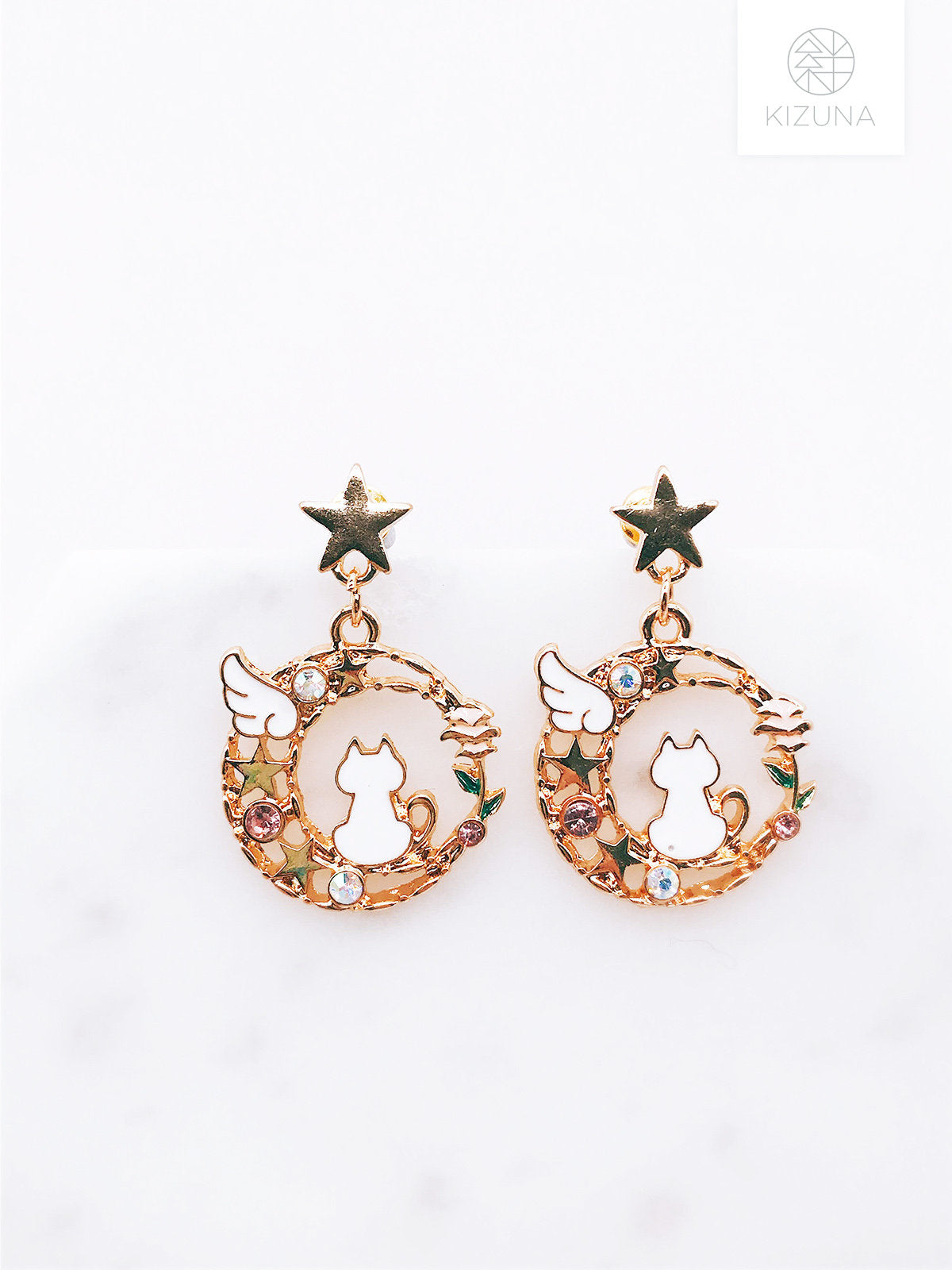 Space Cat Dangling Earrings (2 Colors)