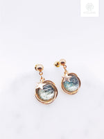 Load image into Gallery viewer, Rounded Galaxy Space Earring
