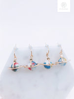 Load image into Gallery viewer, Saturn Drop Earrings (2 Colors)
