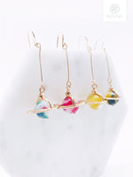 Load image into Gallery viewer, Saturn Drop Earrings (2 Colors)
