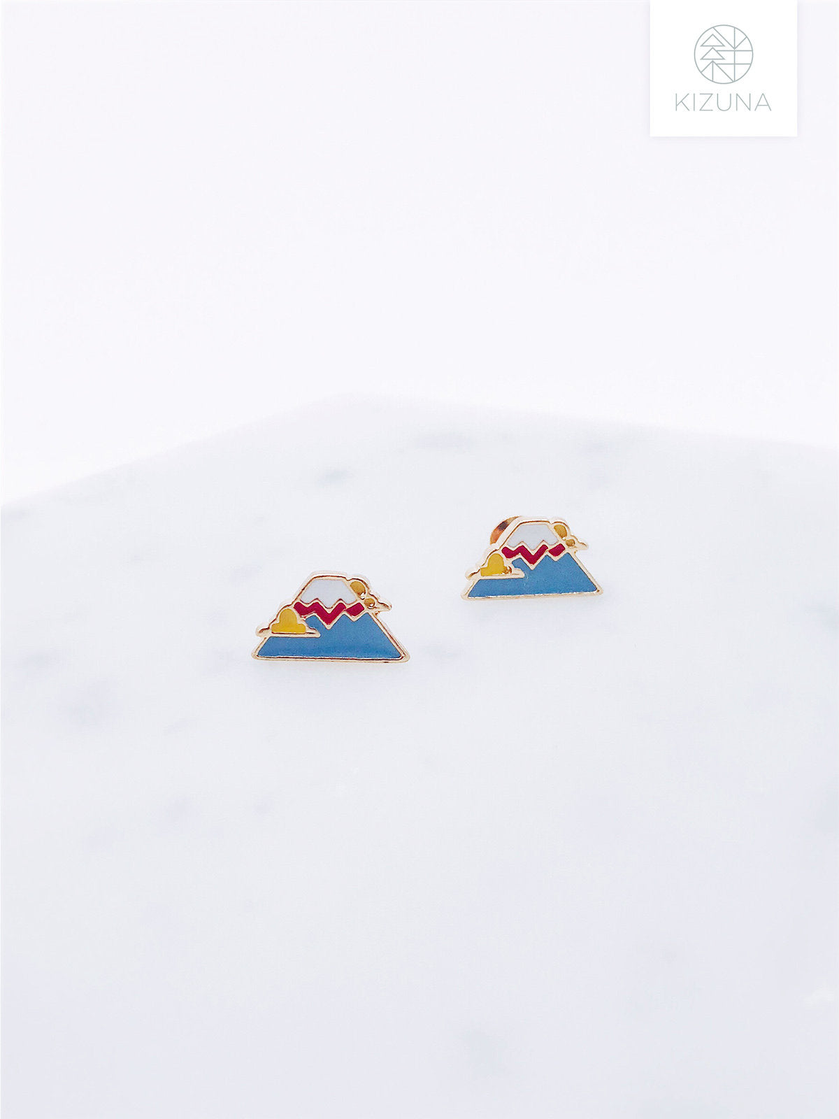 Japan Mt. Fuji Sakura Stud Earrings (2 Styles)