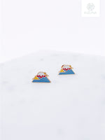 Load image into Gallery viewer, Japan Mt. Fuji Sakura Stud Earrings (2 Styles)
