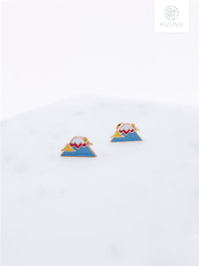 Japan Mt. Fuji Sakura Stud Earrings (2 Styles)