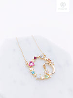 Load image into Gallery viewer, Sailor Moon Rounded Crystal Necklace
