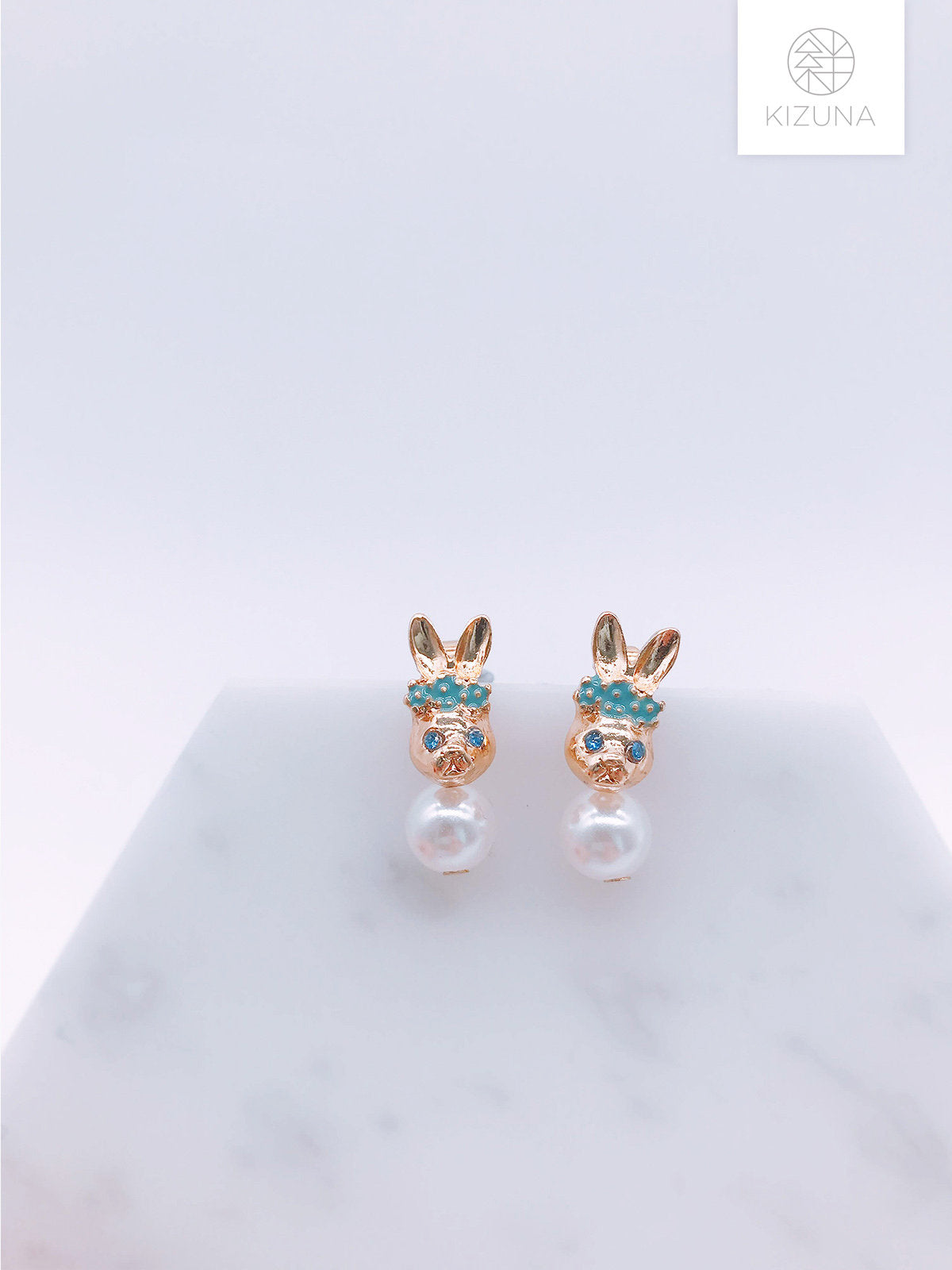 Rabbit Princess Earring w Pearl (2 Colors)