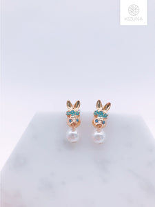 Rabbit Princess Earring w Pearl (2 Colors)