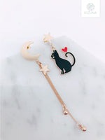 Load image into Gallery viewer, Sailor Moon Luna &amp; Artemis Mix &amp; Match Earrings
