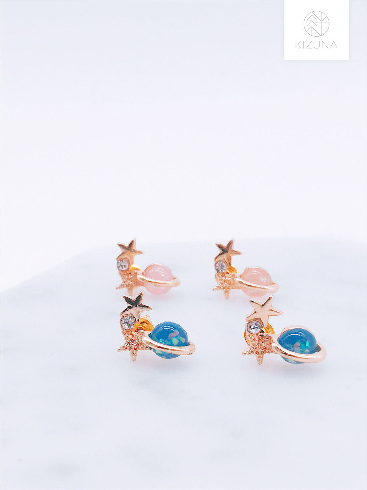 Saturn & Shiny Star Earrings