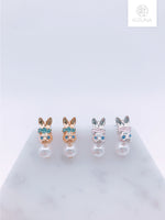 Load image into Gallery viewer, Rabbit Princess Earring w Pearl (2 Colors)
