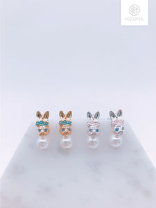 Rabbit Princess Earring w Pearl (2 Colors)