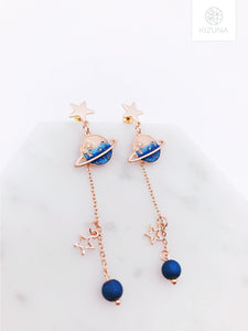 Space Cat Dangling Earrings