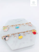 Load image into Gallery viewer, Tsum Tsum bell Bracelet Cinderella x Snow White
