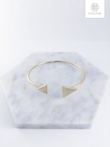 Double Triangle Cuff Bangle- Minimalist Design