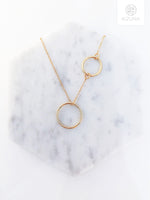 Load image into Gallery viewer, Minimalist Double Circle Necklace
