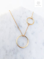 Load image into Gallery viewer, Minimalist Double Circle Necklace
